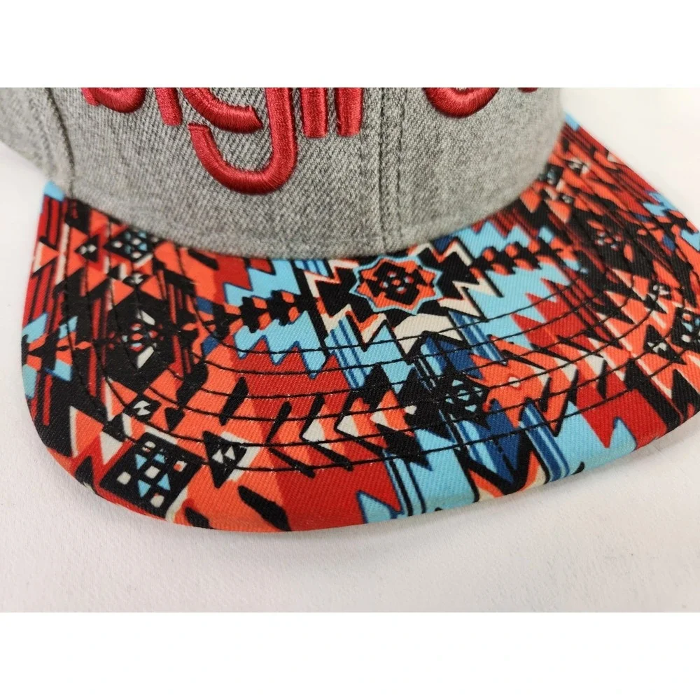 Big Truck Trucker Hat Mesh Snapback Gray Aztec Bill Design Lake Tahoe Red Orange